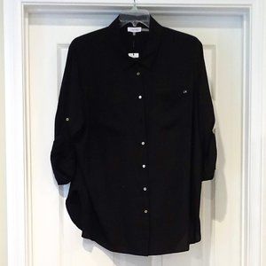 NWT Calvin Klein Button Front Blouse
